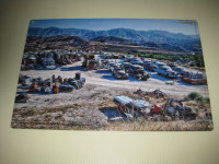 ARIZONA DESERT Photo Pic of 'LOST CAR' SALVAGE... Heavy Tin SIGN