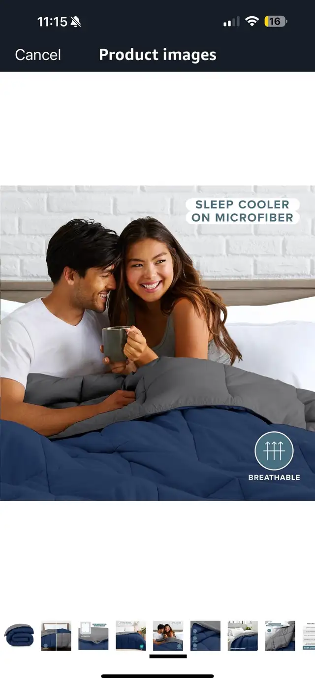 Queen Reversible Comforter in Bedding in Kitchener / Waterloo - Image 5