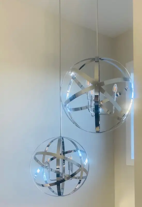 Chandelier Light Fixtures Chrome Modern 2 available in Indoor Lighting & Fans in London - Image 5