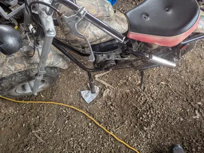 Little bike needs muffler welded on or replaced. Asking $400 obo. Slow take off but goes fast on roa...