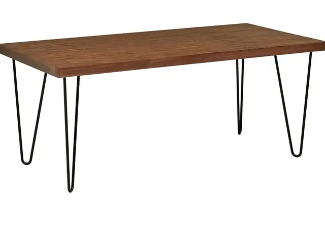 Rivet Modern Walnut-Finish Dining Table in Dining Tables & Sets in Oshawa / Durham Region - Image 2
