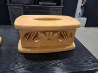 Hand made wooden kleenex box