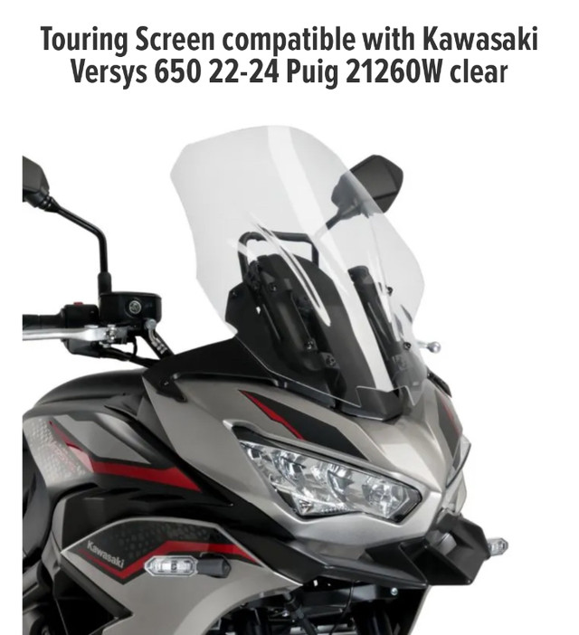 Puig Touring Windscreen for ‘22-‘24 Kawi Versys 650- *BRAND NEW* in Motorcycle Parts & Accessories in City of Toronto