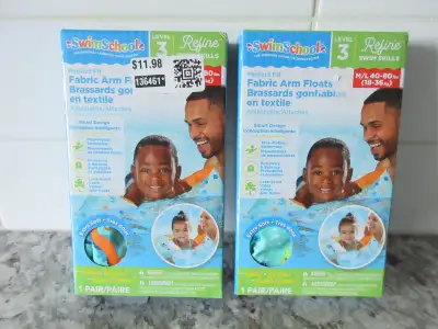 Swim Schools Level 3 Fabric Arm Floats Size M/L 40-80LBS - Swim Schools Learn-To-Swim System - Level...