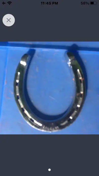 Chromed Lucky horse shoe size 3. From 1970s Calgary stamped Guaranteed lucky. If in 200 years this h...