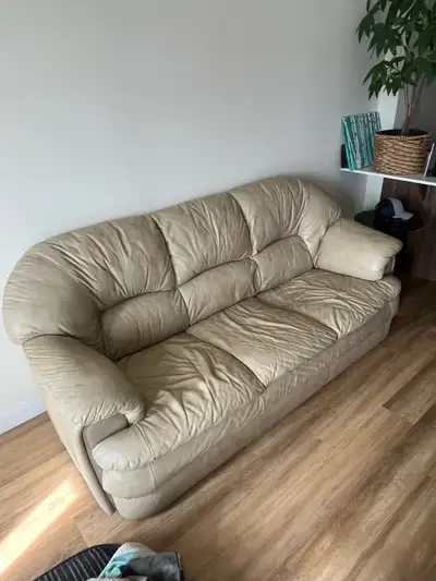 Free leather couch, View more