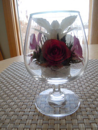 Real flowers captured in glass Flower art  Reine de fleur Rose