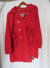 red spring coat