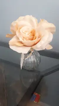 Small Glass vase and fake flower