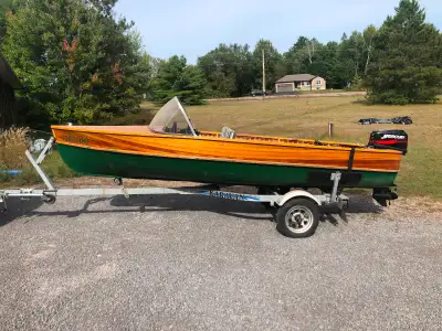 Giesler and Sons cedar strip boat