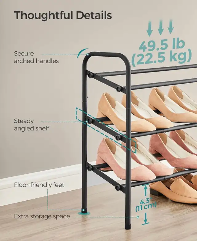 Expandable 3-Tier Shoe Rack in Other in Oshawa / Durham Region - Image 9