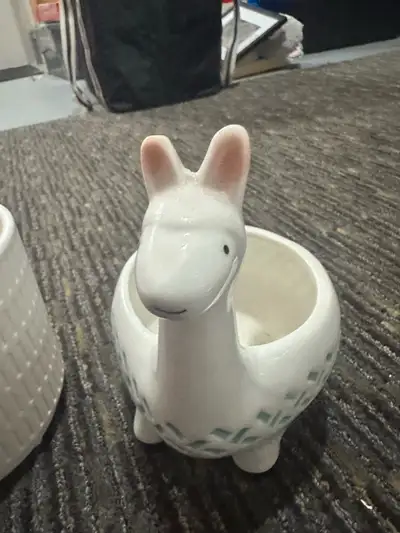 CUTE LLAMA PLANTER & TEXTURED POT, View more