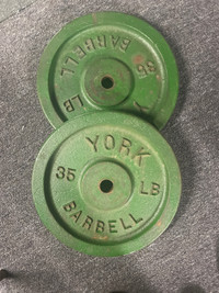 York 35 lb steel plates .