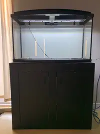 Fluval 45 gallon bow front and stand 