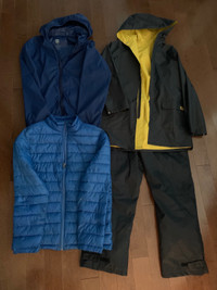 Manteau d’automne, imperméable et pantalon de pluie (12 ans)