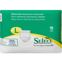 Select Disposable Absorbent Underwear, Large