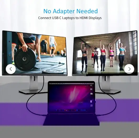 Choetech USB Type C to HDMI V2.0 Cable, 4K @ 60Hz, Aluminum, in Cables & Connectors in Markham / York Region - Image 3