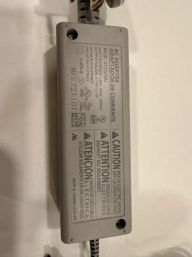 Nintendo Wii U Gamepad Power Adapter in Nintendo Wii U in Markham / York Region - Image 3