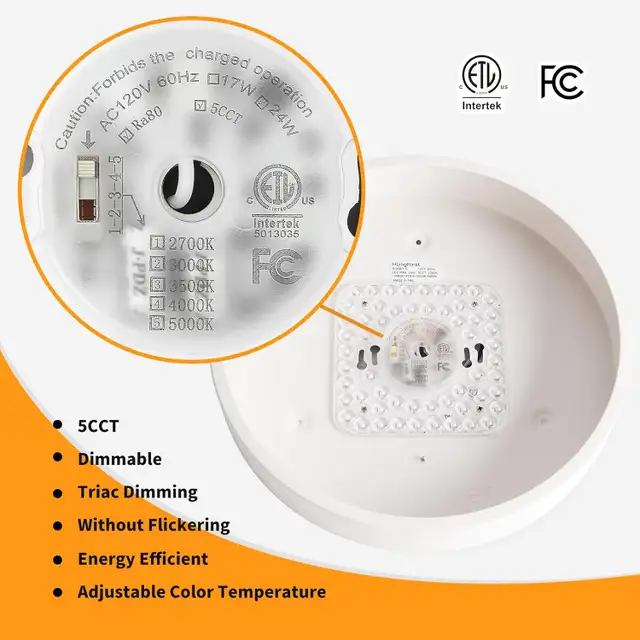 NEW 12" Ceiling Light LED Dimmable White Flush Mount 2700K-5000K in Indoor Lighting & Fans in Mississauga / Peel Region - Image 8