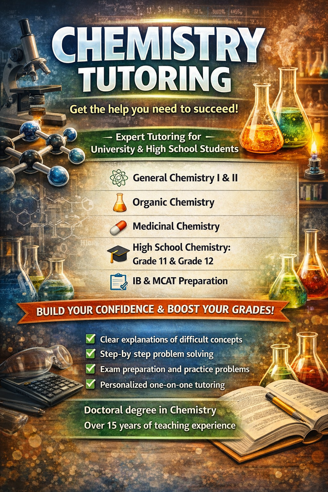 Professional Online Chemistry Tutoring That Fits Your Schedule