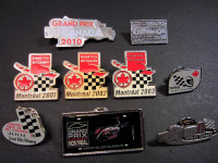 Grand Prix of Canada F1 pin collection Total of 9