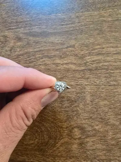 Ring with heart on it, View more