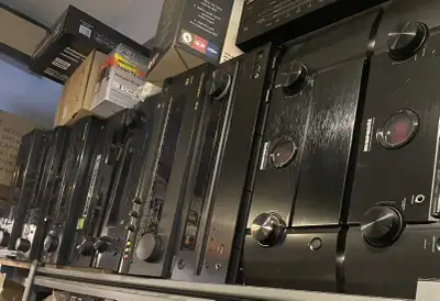 five Receiver, amplifier all brand name., View more
