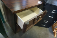 WOODEN 2 DRAWER END TABLE