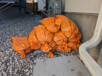 6x 30 lbs orange plastic sandbags