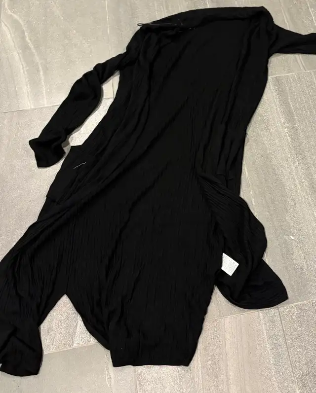 Aritzia Black Ribbed Cardigan
