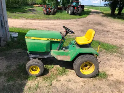 John Deere 300 garden tractor, View more