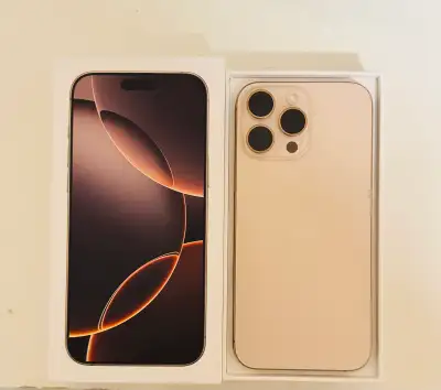 16 Pro Max 256 Gb Desert Titanium Carrier Unlocked Mint Condition with No Scratches visible Battery...