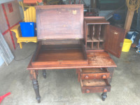 Very old antique writing desk