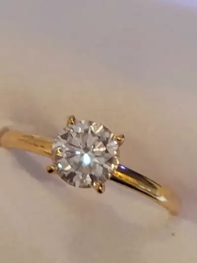 1Ct Diamond Ring  14K Gold Size 8, View more