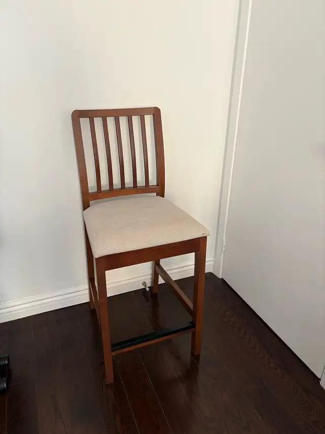 Wooden Counter Height Bar Stool with Upholstered Seat in Chairs & Recliners in City of Toronto - Image 3