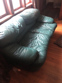 Leather love seat couch