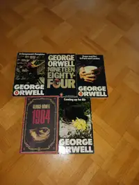5 VINTAGE 1978- GEORGE ORWELL softcover books