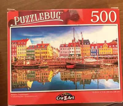 Excellent condition, Denmark 500 piece puzzle put together only once with no missing pieces. Age 9+....