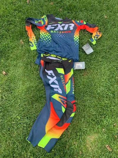 Brand new with tags. Pants size 30. Jersey medium. Located in smiths falls. Will ship on buyers doll...