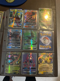 3 sheets of Pokémon cards