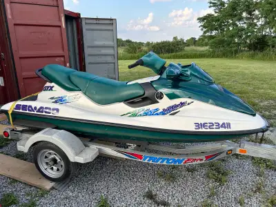 Looking to sell my 1997 Seadoo GTX with Triton trailer. Trailer alone is valued at $2000. Asking $37...