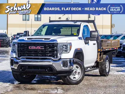2020 GAS 2500HD SIERRA WORK TRUCK SPEC VINYL FLOOR 6.6L GAS MOTOR 110,xxxkm CLEAN CARFAX 9’ TRAILTEC...