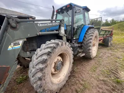 13300 hours . Runs well, good rubber quicke loader with bucket . Dual pto . 35000 or best offer. Loo...