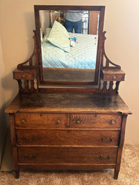 Antique dresser with mirror 