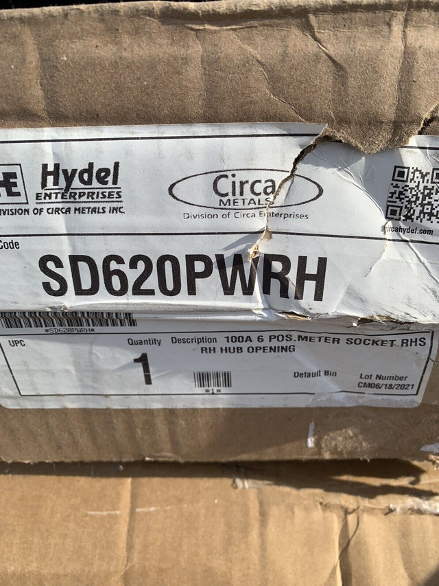 Hydro Meter base 6 place SD620PWRH COMMERCIAL in Other Business & Industrial in Belleville - Image 3