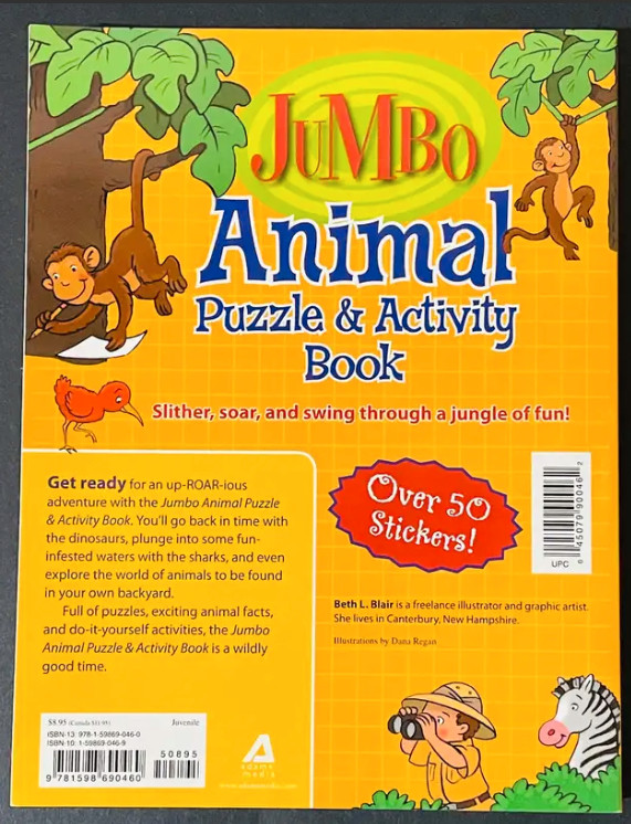JUMBO - Brand New Animal Puzzle and Activity Book in Other in Oakville / Halton Region - Image 3