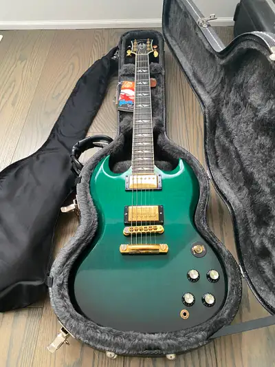 Gibson SG Supreme - Emerald Green Flamed Maple Finish, View more