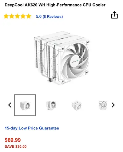 DeepCool AK620 WH High-Performance CPU Cooler, View more