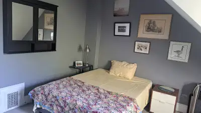 Furnished room available immediately near Broadview and Gerrard. 504/505/506 very close. Library, re...