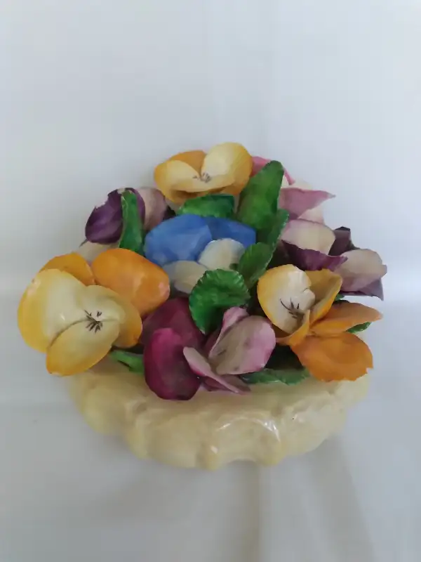Coalport Bone China Flower Basket in Arts & Collectibles in Barrie - Image 2